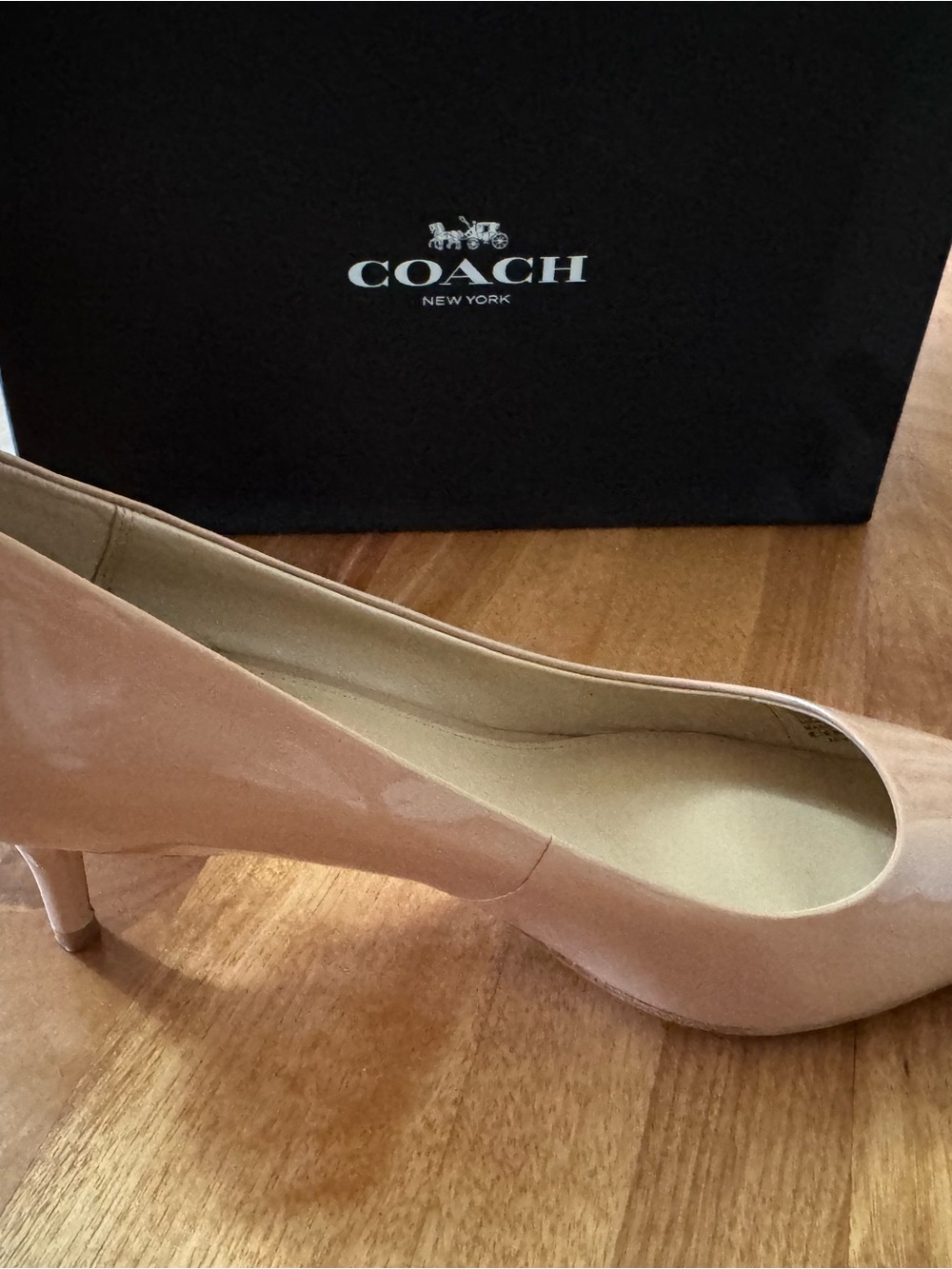 Coach Blush Patent Leather Pointed-Toe Pumps - Picture 4 of 8